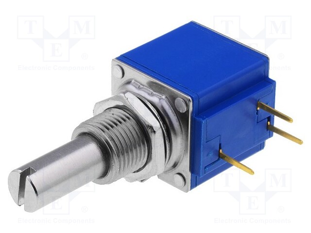Potentiometer: shaft; multiturn; 5kΩ; 1W; ±5%; 6.35mm; linear