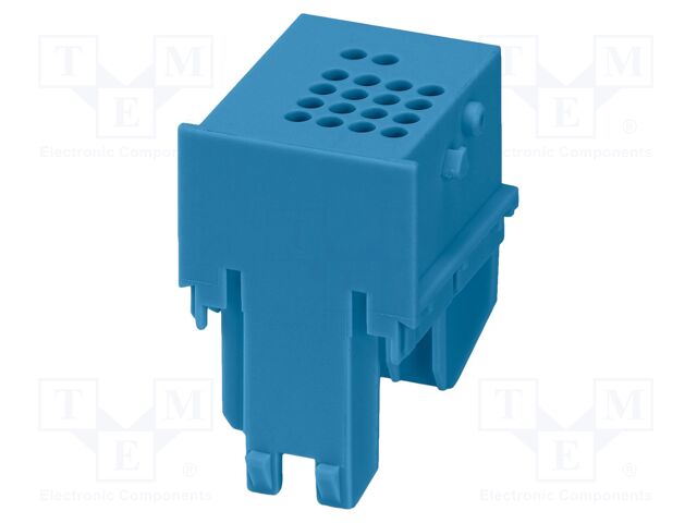 Cover; blue; UL94V-0; ME-IO 18,8; PA; X: 18.9mm; Y: 21.9mm; Z: 26mm