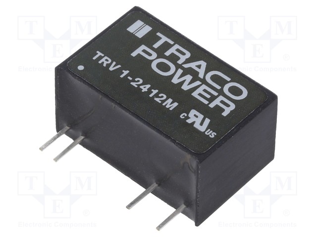 Converter: DC/DC; 1W; Uin: 19.2÷28.8V; 12VDC; Iout: 83mA; SIP9; 4.8g