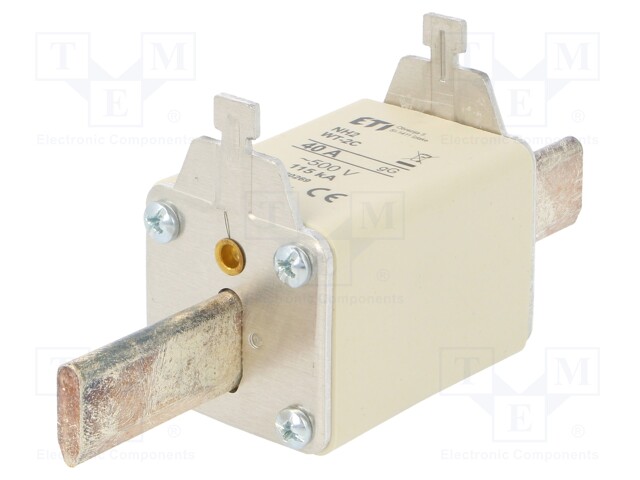Fuse: fuse; gG; 40A; 500VAC; ceramic,industrial; NH2C; WT-NH
