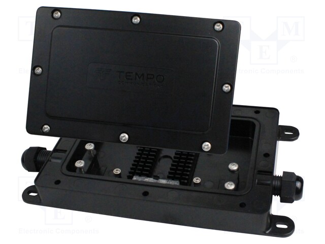 Case; Equipment: gasket,cable clamp,screws; IP68; black; 55500211