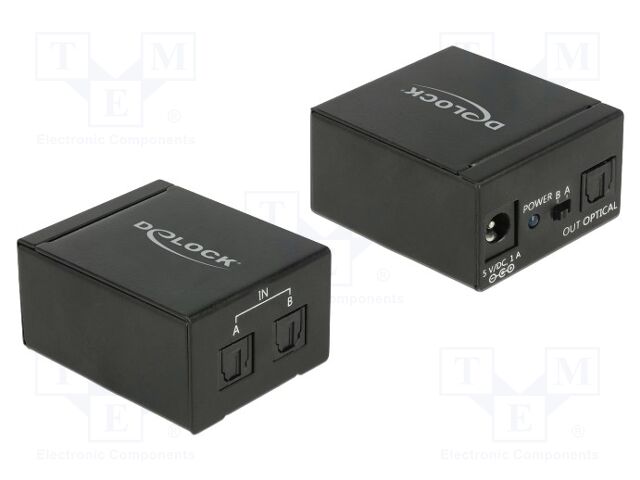 Switch; Input: DC socket,Toslink socket x2; Out: Toslink socket
