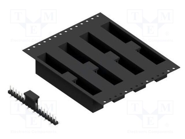 Connector: pin strips; pin header; male; PIN: 17; 2.54mm; SMT; 1x17