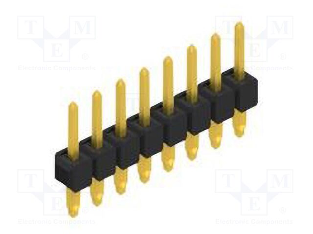 Connector: pin strips; pin header; male; PIN: 8; 2.54mm; THT; 1x8