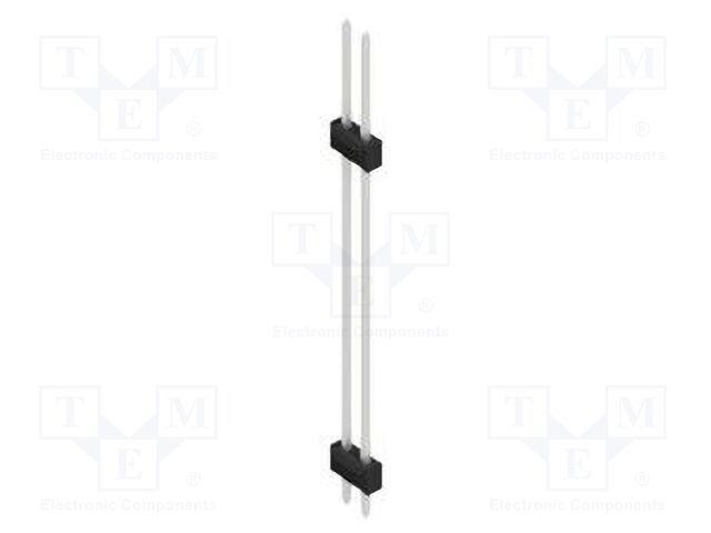 Connector: pin strips; pin header; male; PIN: 2; 2.54mm; THT; 2x1