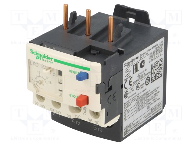 Thermal relay; Series: TeSys D; Leads: screw terminals; 12÷18A