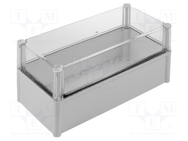 Enclosure: multipurpose; X: 188mm; Y: 378mm; Z: 180mm; SOLID; grey