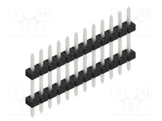 Connector: pin strips; pin header; male; PIN: 12; 2mm; THT; 1x12