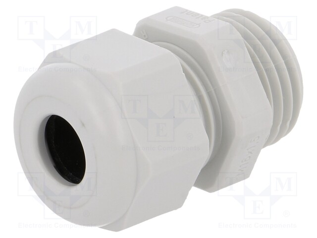 Cable gland; M16; IP68; Mat: polyamide; light grey; UL94V-0