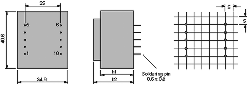 Transformer: encapsulated; 3.2VA; 230VAC; 18V; 178mA; Mounting: PCB