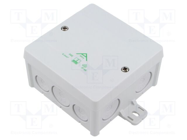 Enclosure: junction box; X: 102mm; Y: 102mm; Z: 57mm; IP66; grey; ABOX