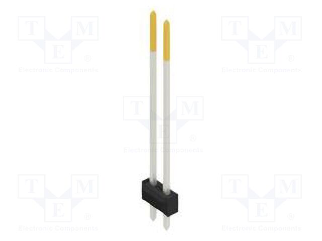 Connector: pin strips; pin header; male; PIN: 2; 2.54mm; THT; 2x1