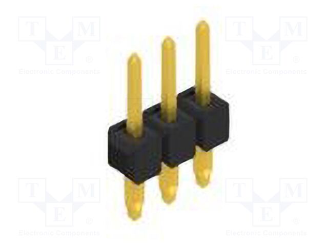 Connector: pin strips; pin header; male; PIN: 3; 2.54mm; THT; 1x3