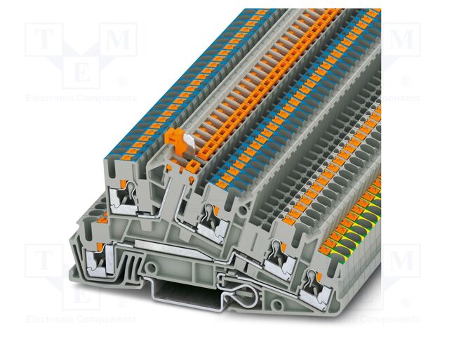 Splice terminal: rail; 24A; 400V; push-in; PA; 0.14÷4mm2; W: 5.2mm