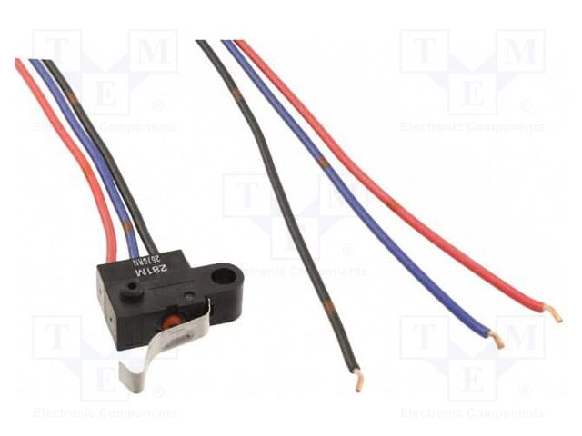 Microswitch SNAP ACTION; with lever with end bended out; SPDT