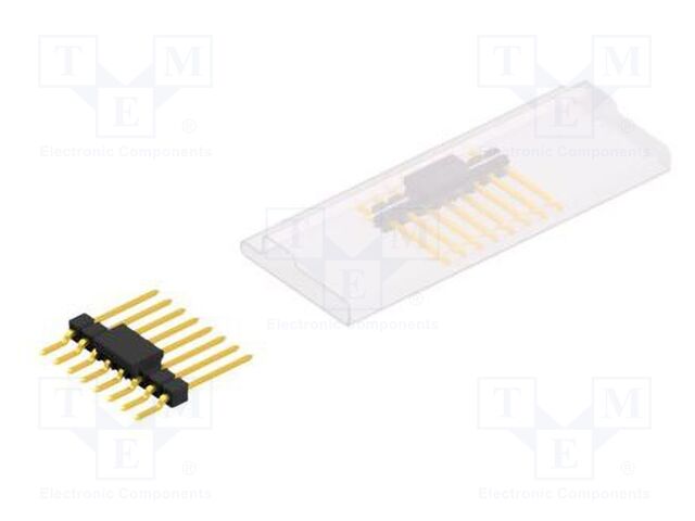 Connector: pin strips; pin header; male; PIN: 8; 2.54mm; SMT; 1x8
