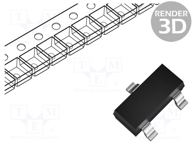 Transistor: NPN; bipolar; 50V; 0.2A; 150mW; SOT23