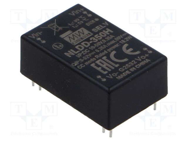 Converter: DC/DC; Uin: 10÷56V; Uout: 6÷52VDC; Iout: 350mA; THT; NLDD