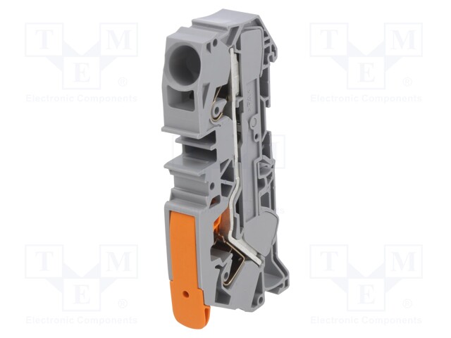 Splice terminal: rail; 0.5÷16mm2; ways: 1; terminals: 2; grey; 2116