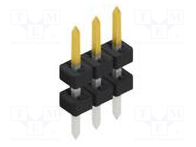Connector: pin strips; pin header; male; PIN: 3; 2mm; THT; 1x3; 100V