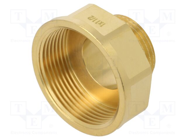 Male-female,reductive,hexagonal; brass CW617N; BR