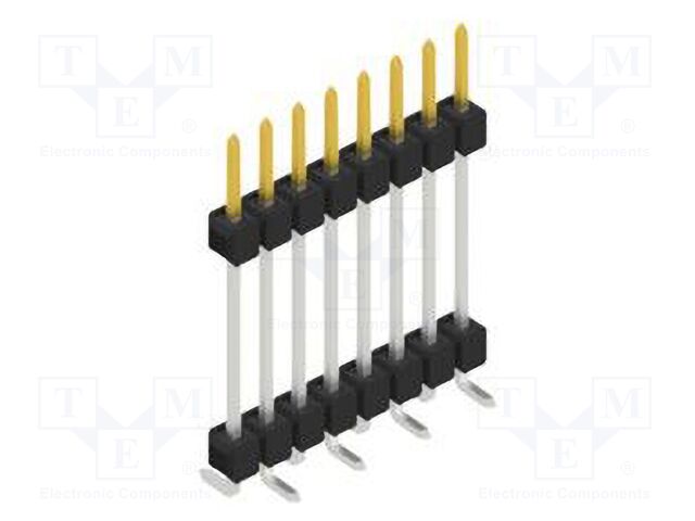 Connector: pin strips; pin header; male; PIN: 8; 2.54mm; SMT; 1x8