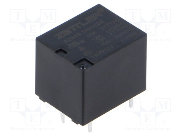 Relay: electromagnetic; SPST-NO; Ucoil: 5VDC; 15A/125VAC; 15A; IP64