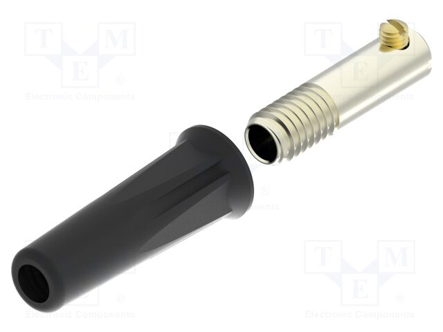Connector: 4mm banana; socket; 36A; 30VAC; 60VDC; black; insulated