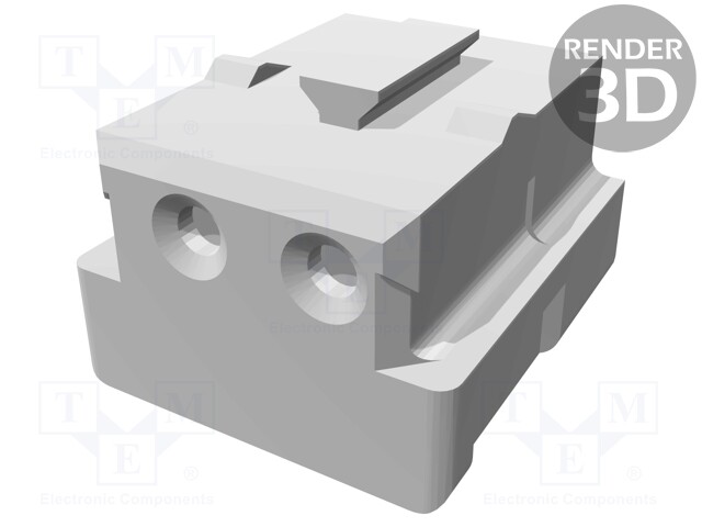 Plug; wire-board; female; 2mm; PIN: 2; w/o contacts; for cable