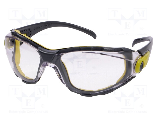 Safety spectacles; Lens: transparent; Classes: 1