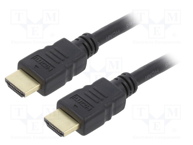 Cable; HDMI 1.4; HDMI plug,both sides; 10m; black; 28AWG; Core: Cu