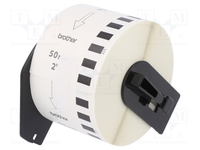 Label; Width: 50mm; Colour: white; Character colour: black; V: glued