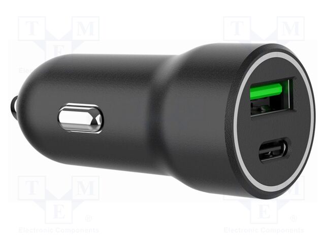 USB power supply; USB A socket,USB C socket; Sup.volt: 12÷24VDC