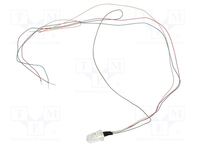 LED; RGB; 5mm; 5800mcd; 14400mcd; 4000mcd; 30°; cathode