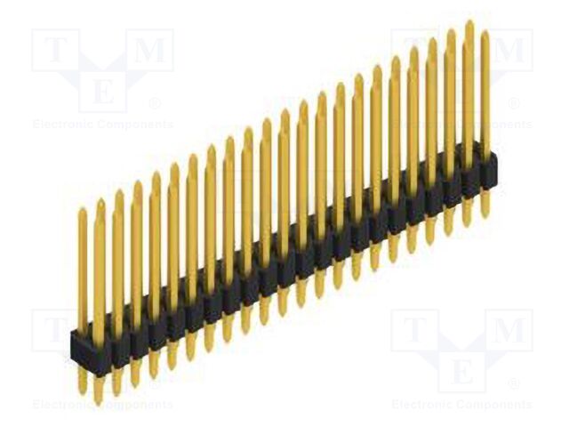 Connector: pin strips; pin header; male; PIN: 44; 1.27mm; THT; 2x22
