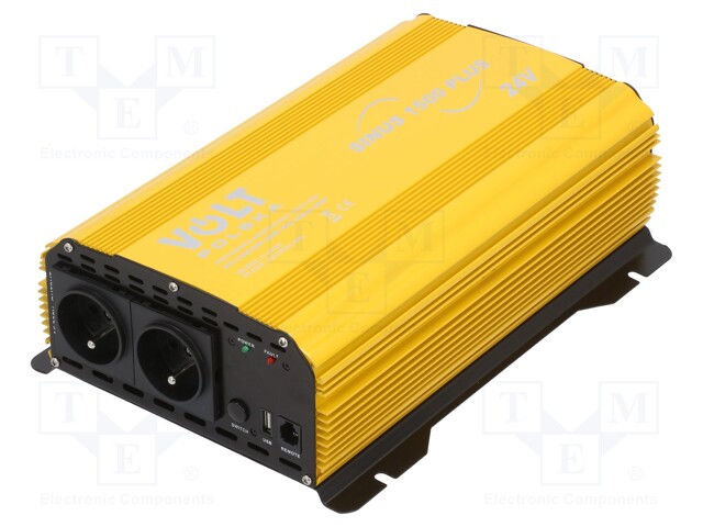 Converter: automotive dc/ac; 1000W; Uout: 230VAC; 21÷28VDC; 0÷40°C