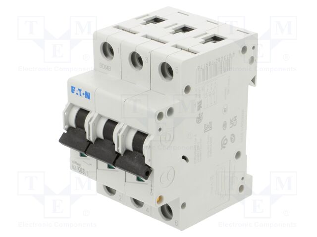 Circuit breaker; 230/400VAC; Inom: 63A; Poles: 3; DIN; Charact: K