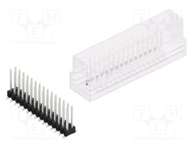 Connector: pin strips; pin header; male; PIN: 30; 2.54mm; SMT; 2x15