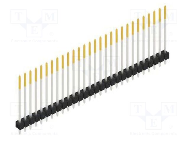 Connector: pin strips; pin header; male; PIN: 28; 2.54mm; THT; 1x28