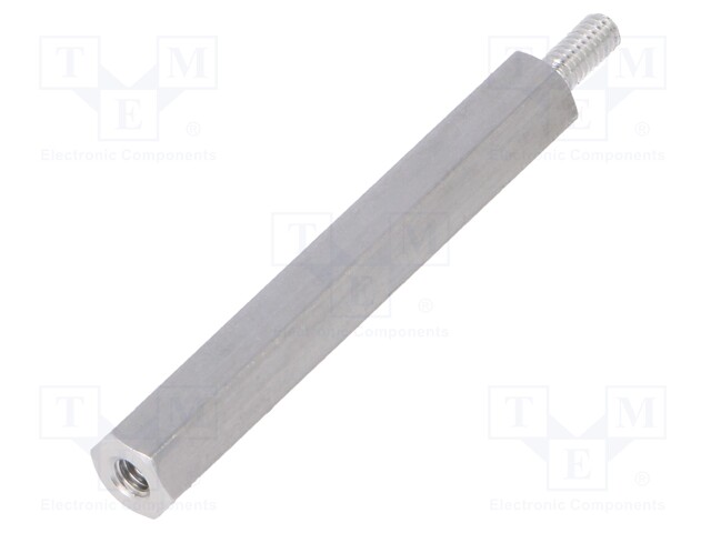 Screwed spacer sleeve; 35mm; Int.thread: M2,5; Ext.thread: M2,5