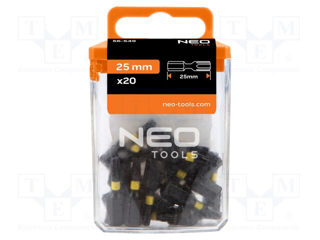 Kit: screwdriver bits; Torx®; 25mm; TX10; impact; 20pcs.