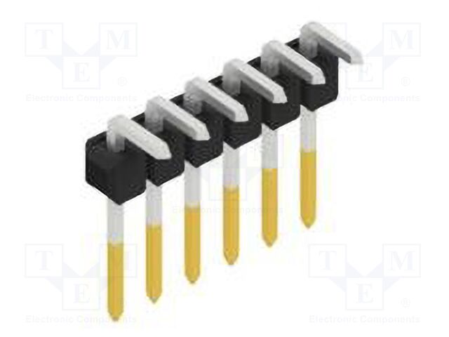 Connector: pin strips; pin header; male; PIN: 6; 2.54mm; THT; 1x6