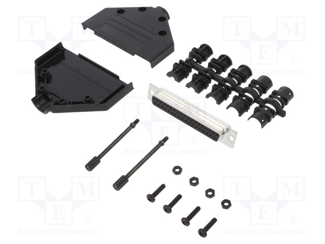 D-Sub; PIN: 37; female; unshielded; straight; soldering; for cable