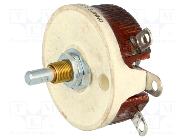 Potentiometer: shaft; single turn; 2Ω; 50W; 6.35mm; Shaft: D spring