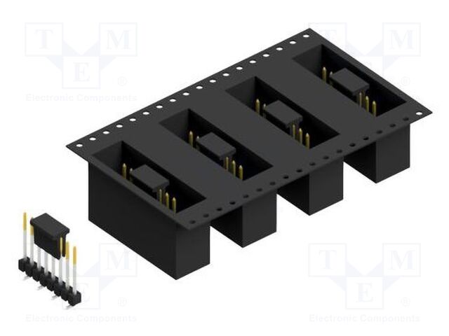 Connector: pin strips; pin header; male; PIN: 8; 2.54mm; SMT; 1x8