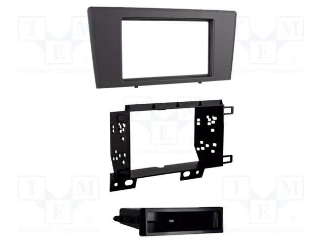 Radio frame; Volvo; 2 DIN; grey