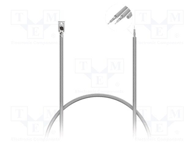 Cable; IPEX MHF 1 LK,wires; black; angled; -40÷85°C; 250mm; 50Ω