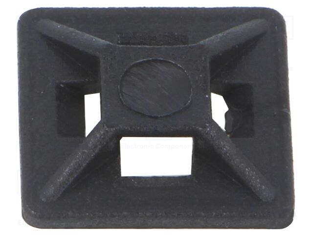Holder; self-adhesive; polyamide; UL94V-2; black; L: 20mm; -20÷60°C