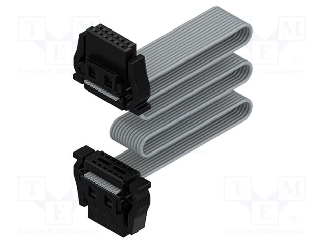 Ribbon cable with IDC connectors; Contacts ph: 1.27mm; PIN: 2x6