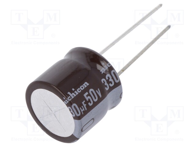 Capacitor: electrolytic; low impedance; THT; 330uF; 50VDC; ±20%